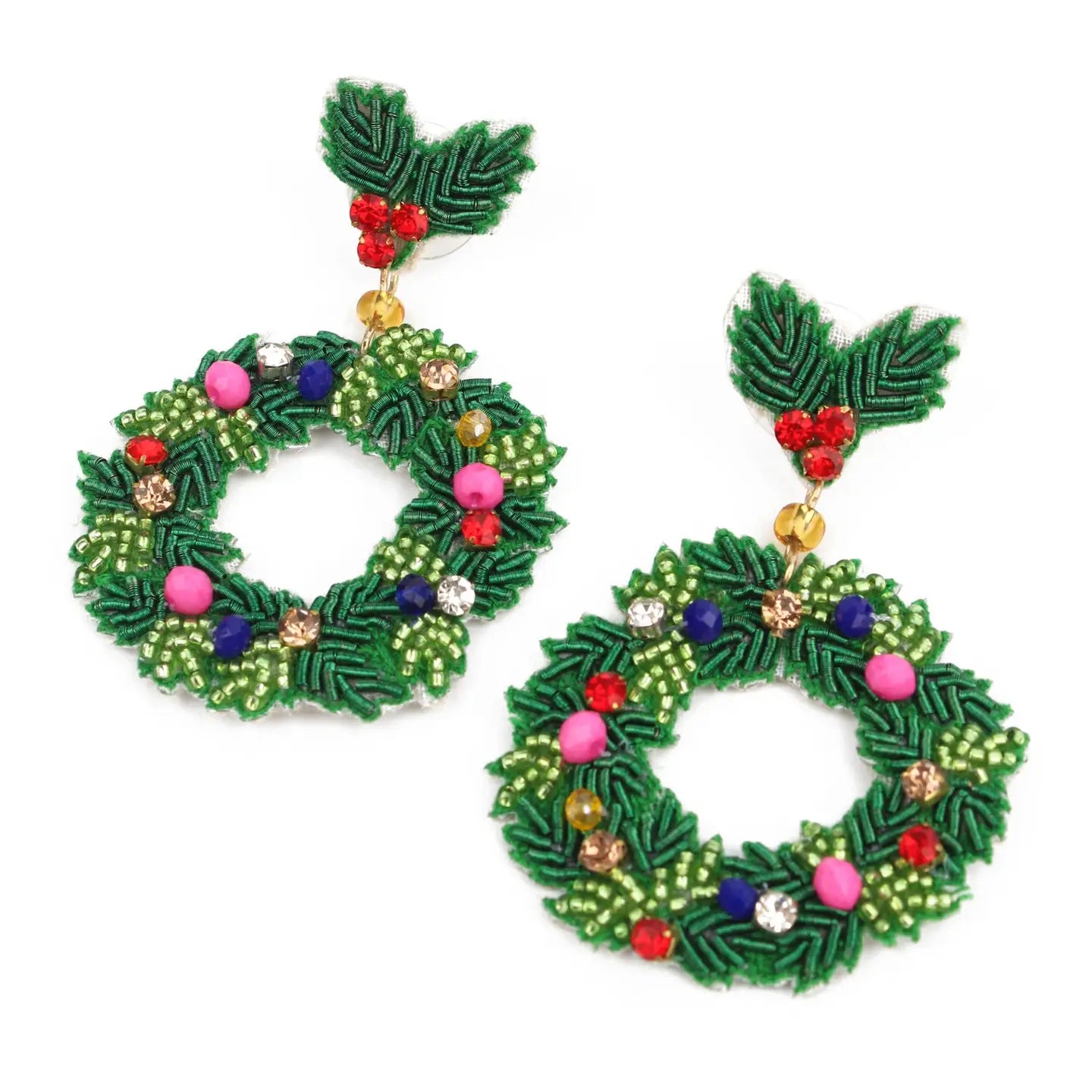 Christmas Wreath Earrings