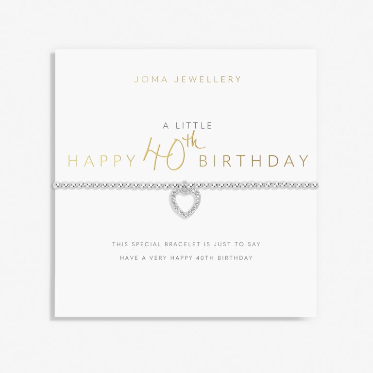 A Little 'Happy 40th Birthday' Bracelet