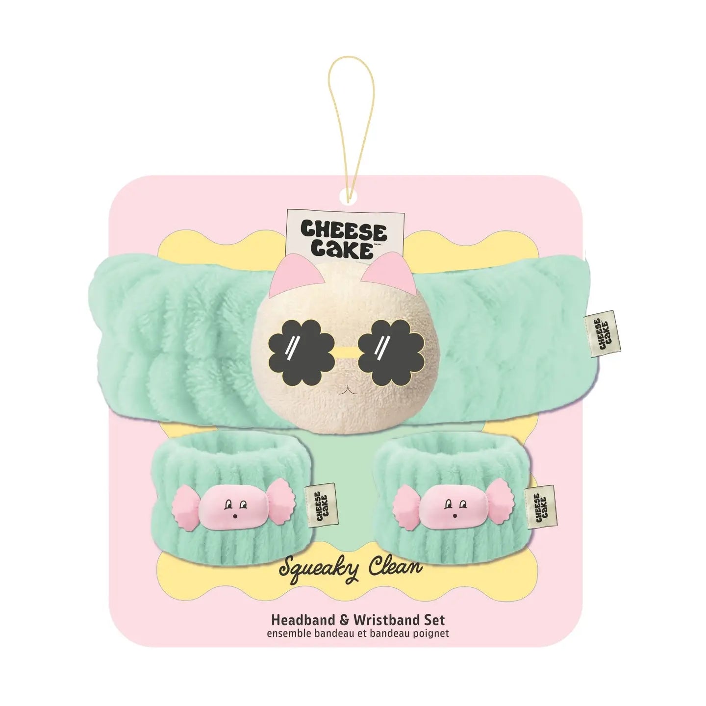 Squeaky Clean Headband & Wristband Duo - Cat