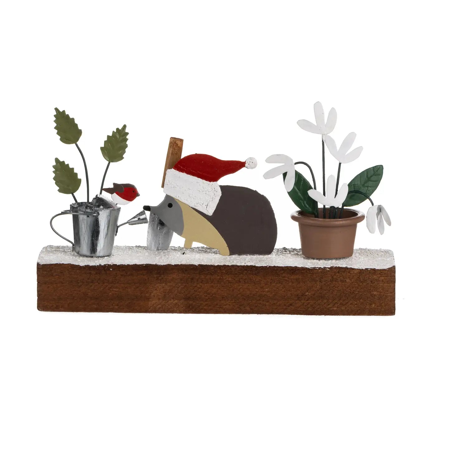 Festive Hedgehog Gardening On Block
