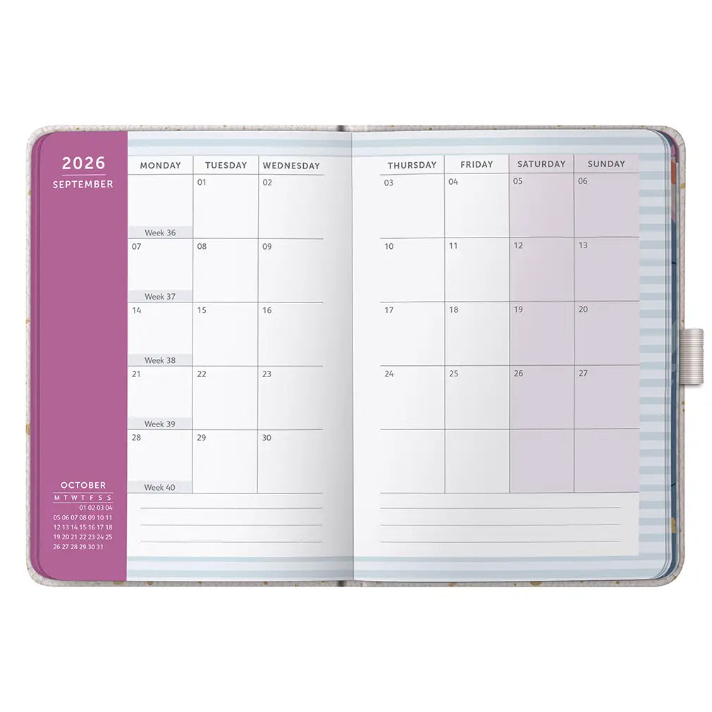 2026 A6 Diary, Weekly Planner, To-Do Lists & Notes | Gold