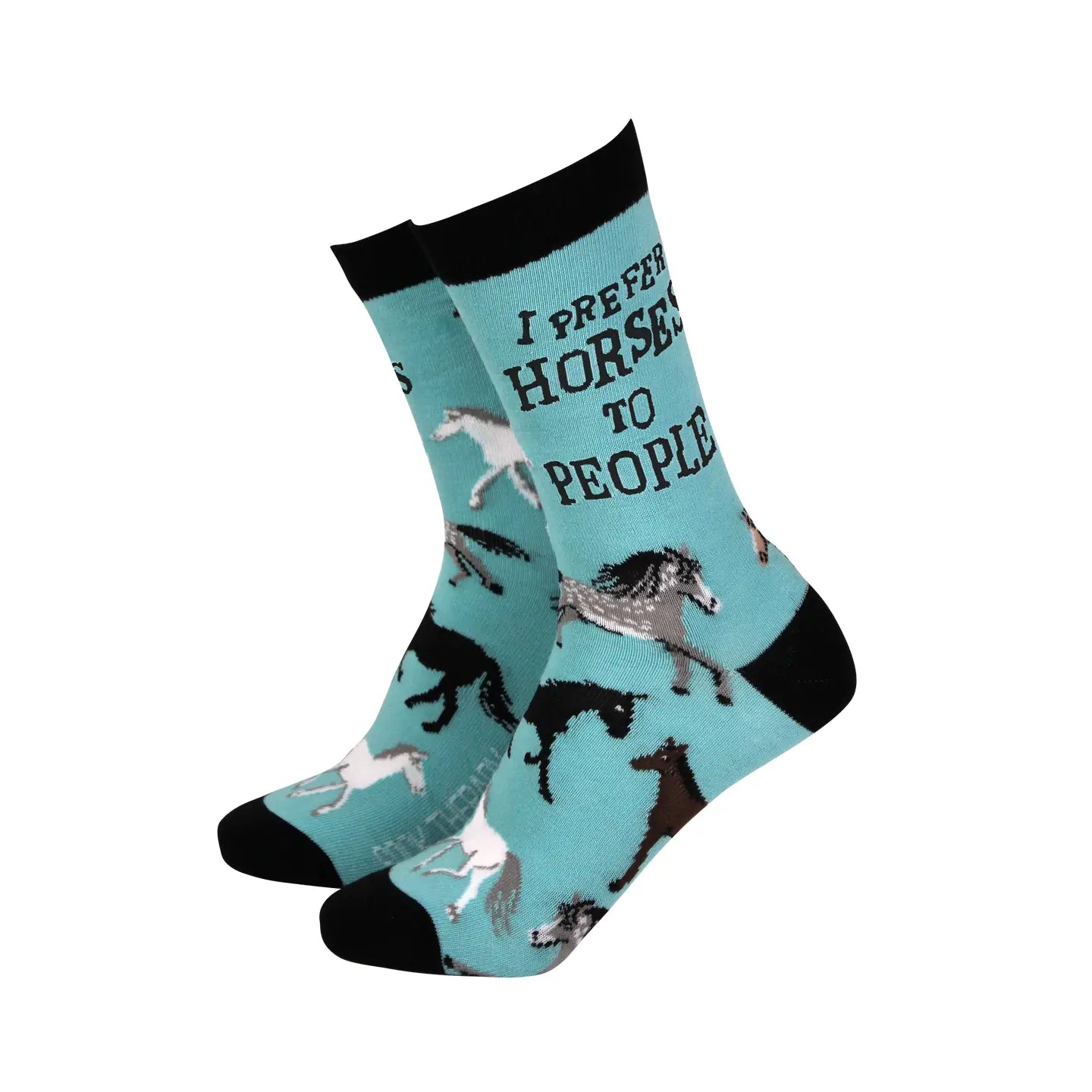 I Prefer Horse To People - Women's Bamboo Socks