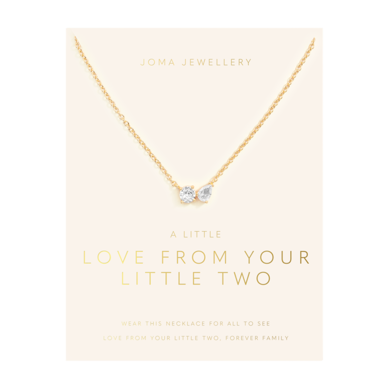 Love From Your Little Ones 'Two' Necklace In Gold Plating