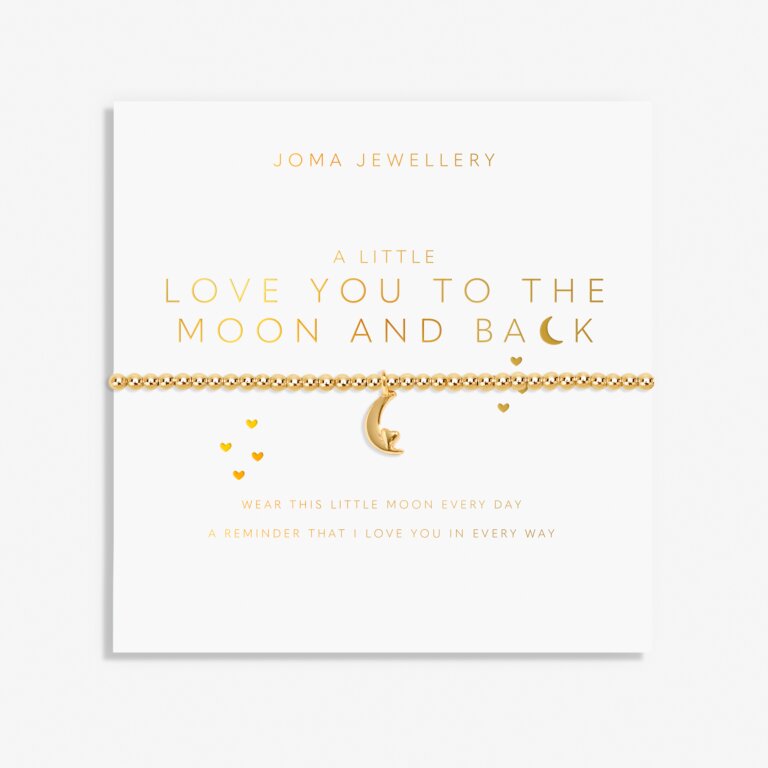 A Little 'Love You To The Moon & Back' Bracelet In Gold Plating
