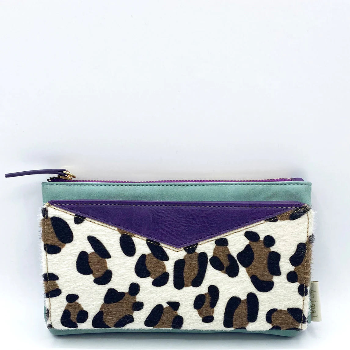 Leopard wristlet wallet deals