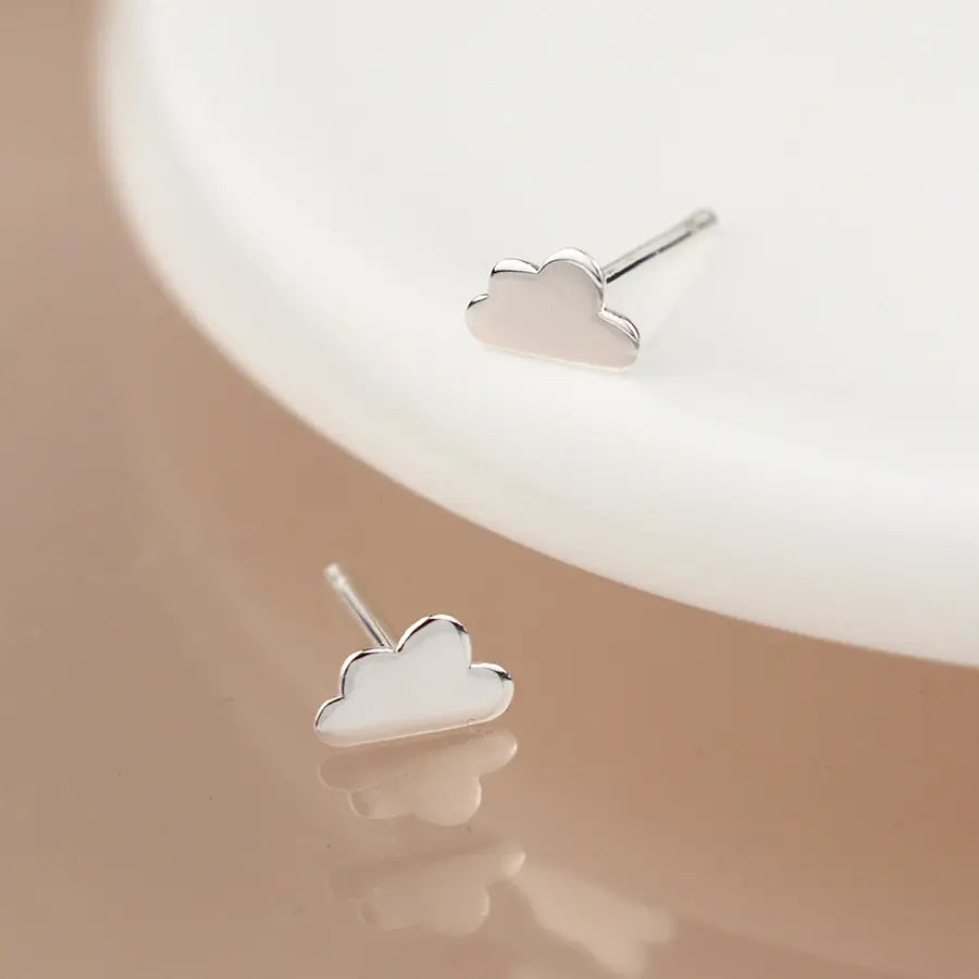 Sterling silver little cloud studs