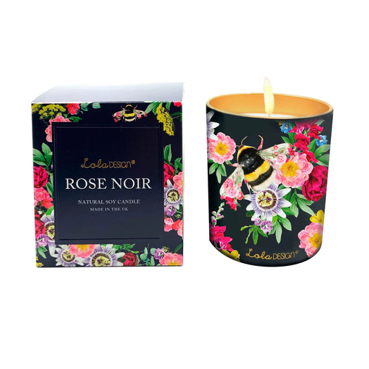 BEE ROSE NOIR SCENTED SOY CANDLE