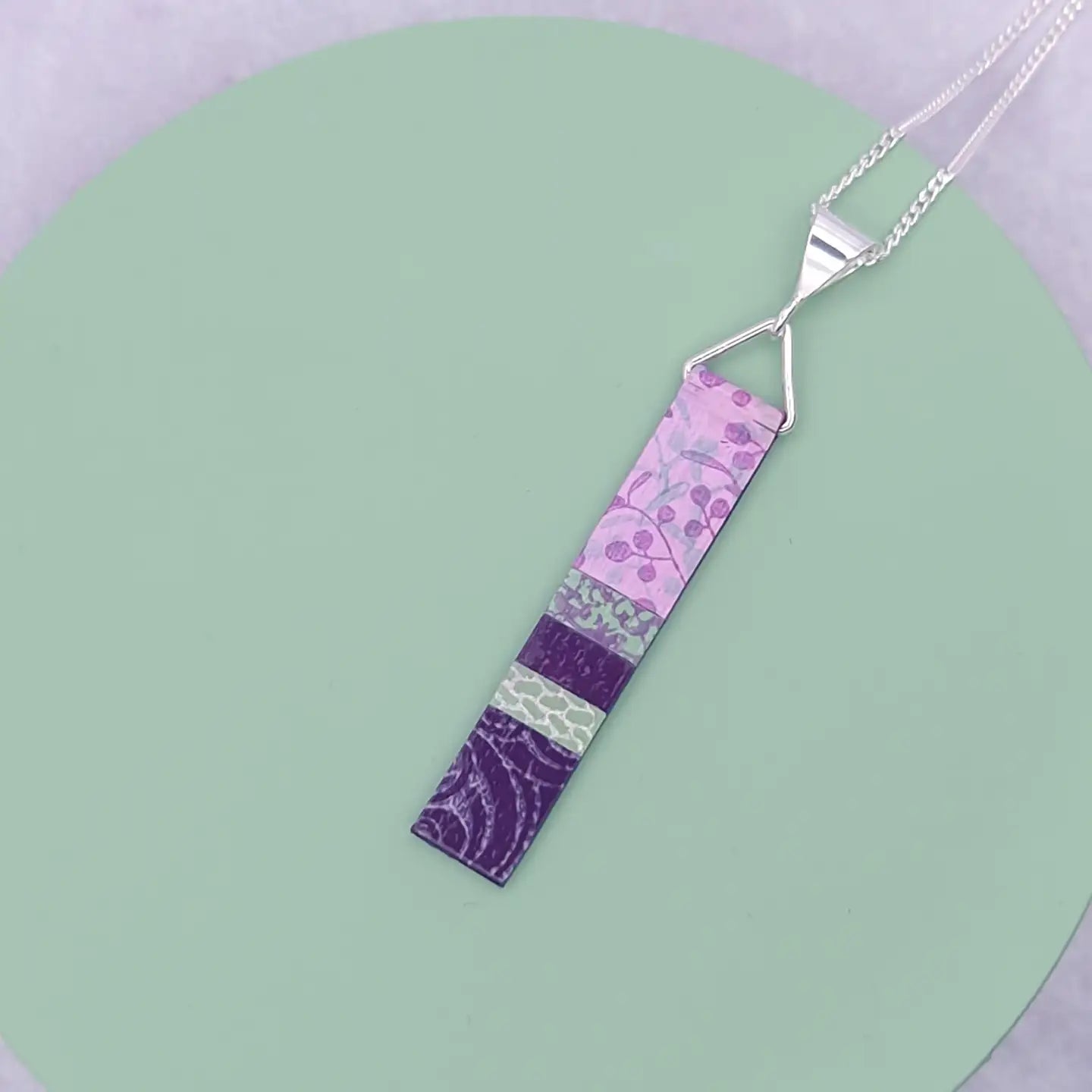 Long Slim Pendant - Purple Haze
