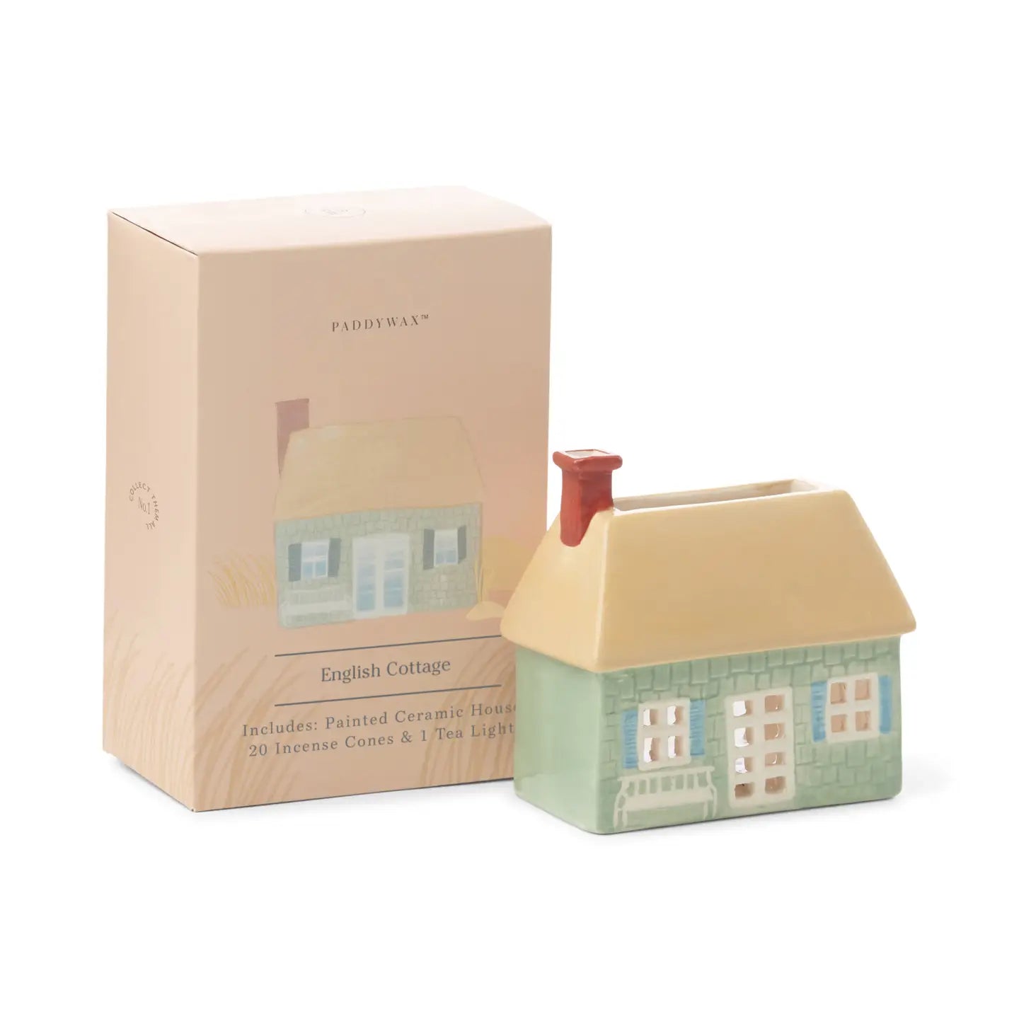 Paddywax English Cottage Style Incense & Tea Light Holder