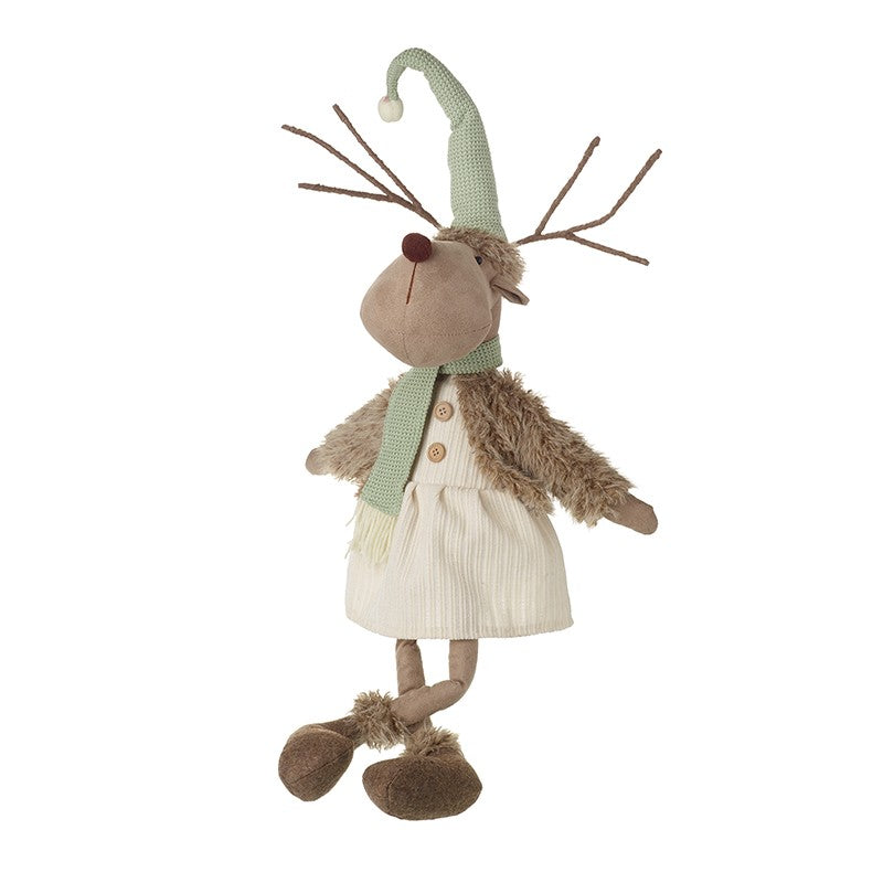 Reindeer In Green Hat & Scarf