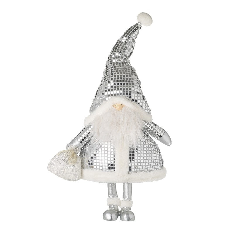 Lrg Disco Santa In Silver Outfit