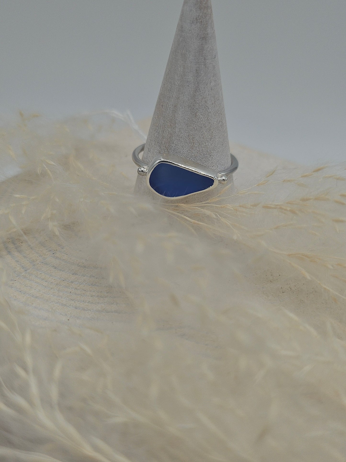 Cornish Sea Glass Ring - Size T