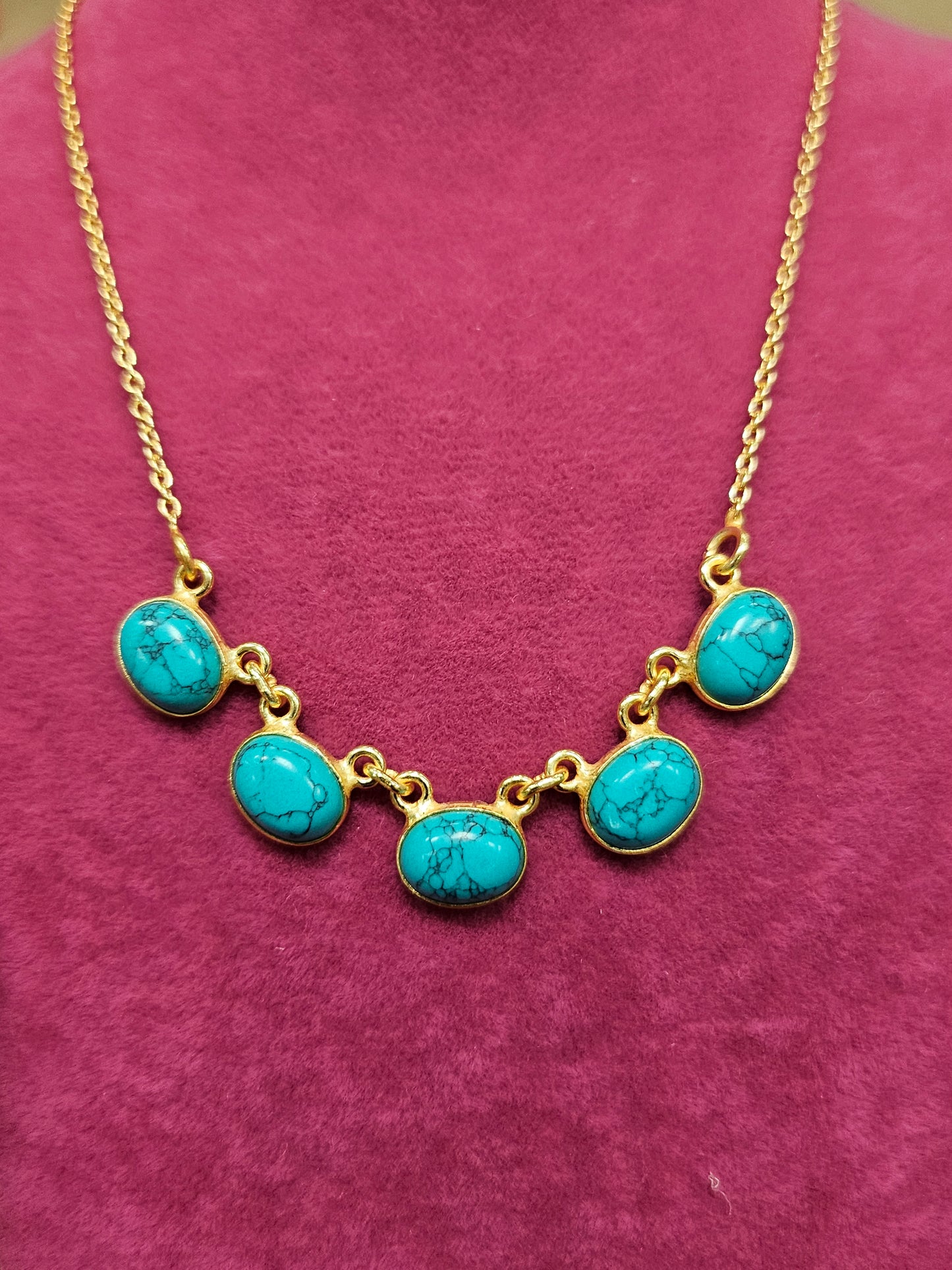 Turquoise Gold Necklace