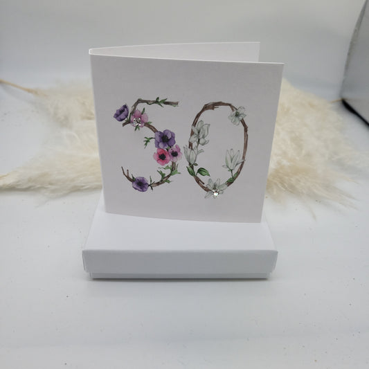 Boxed Earring Card - 50th