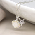 Silver Plated Shell & Starfish Necklace