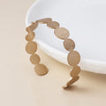 Golden  Dappled Disc Bangle
