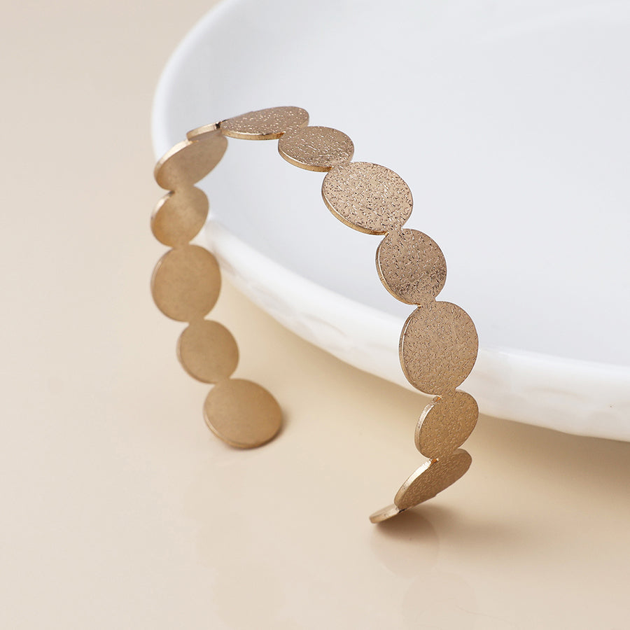 Golden  Dappled Disc Bangle