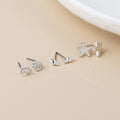 Silver plated sea life triple earring set