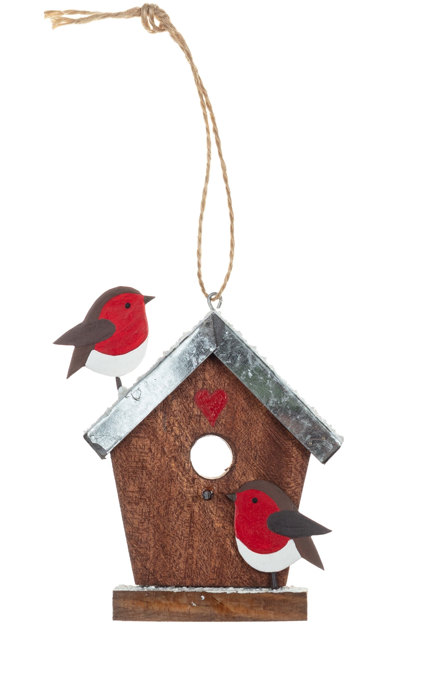 Birdhouse and Robins