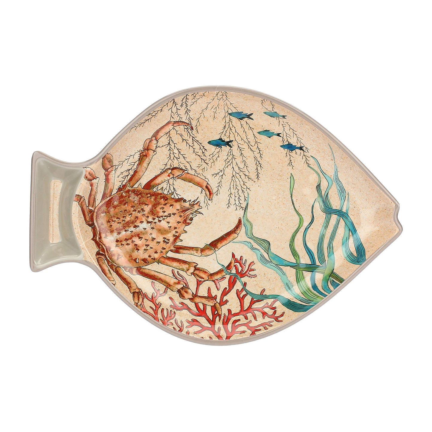 Sea Life Fish Plate 33x23 Cm