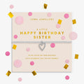 Confetti A Little 'Happy Birthday Sister' Bracelet In Silver Plating