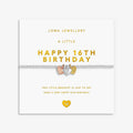 A Little Charmed Moments 'Happy 16th Birthday' Bracelet In Silver, Gold, and Rose Gold Plating