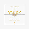 A Little Charmed Moments 'Happy 18th Birthday' Bracelet In Silver, Gold, and Rose Gold Plating