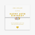 A Little Charmed Moments 'Happy 30th Birthday' Bracelet In Silver, Gold, and Rose Gold Plating