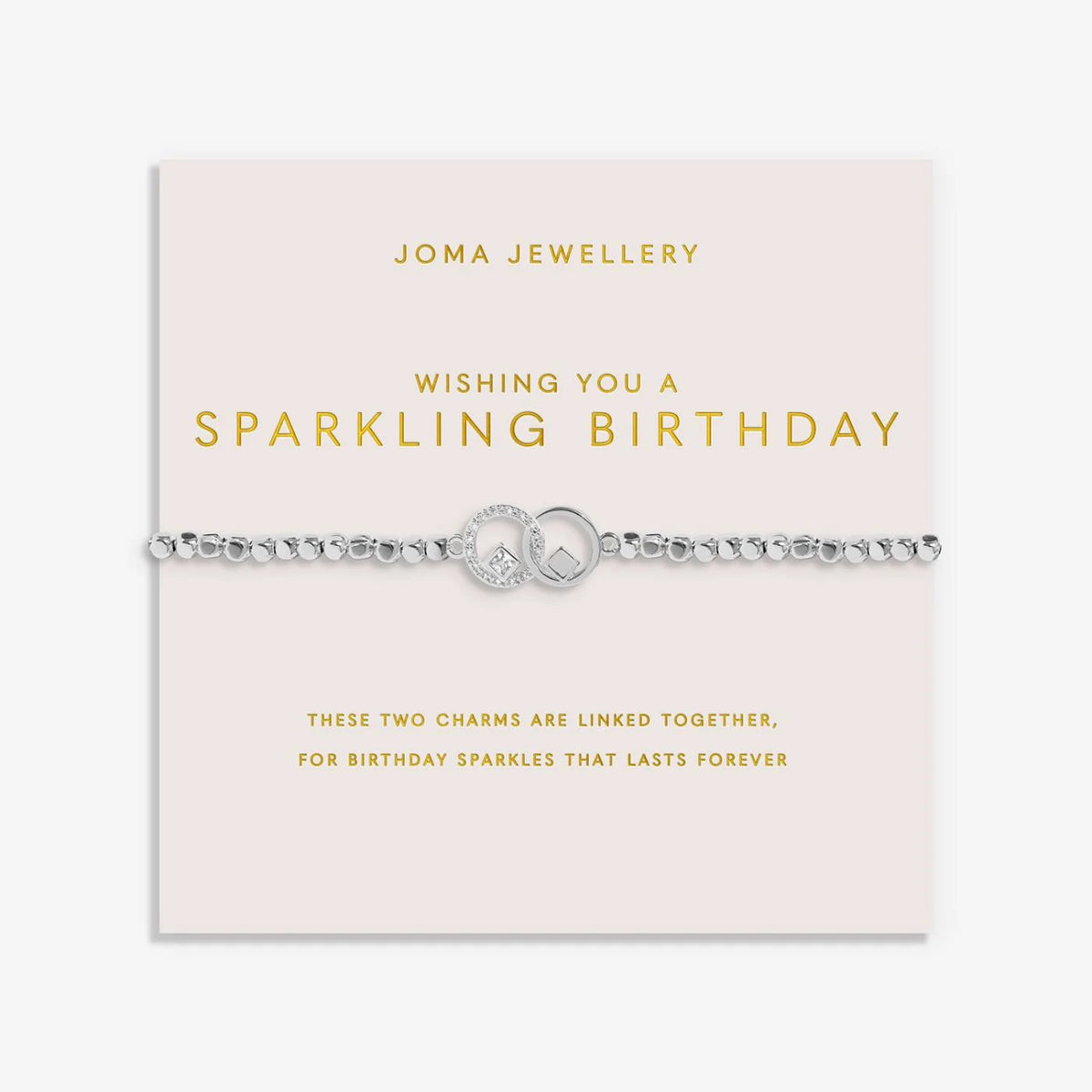 Forever Yours 'Wishing You A Sparkling Birthday' Bracelet In Silver Plating