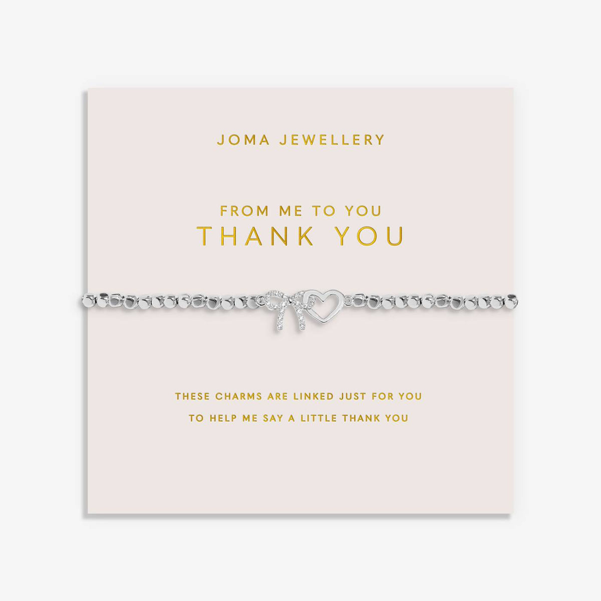 Forever Yours 'From Me To You Thank You' Bracelet In Silver Plating