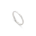Narrow Hammered Stacker Ring UK Size N