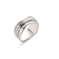 Silver Wavy Spinner Ring UK Size P