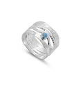 Opal Wide Wavy Ring Size T