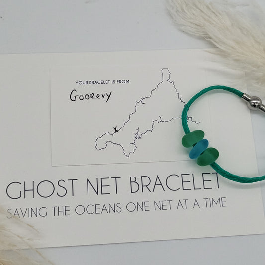Godrevy 3 Bead Ladies Ghost Net Bracelet - XSmall