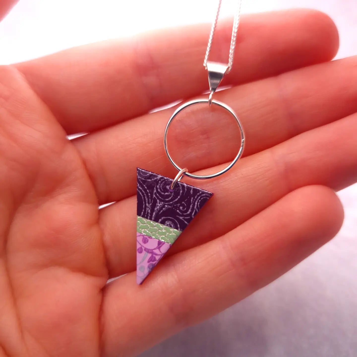 Triangle Pendant - Purple Haze