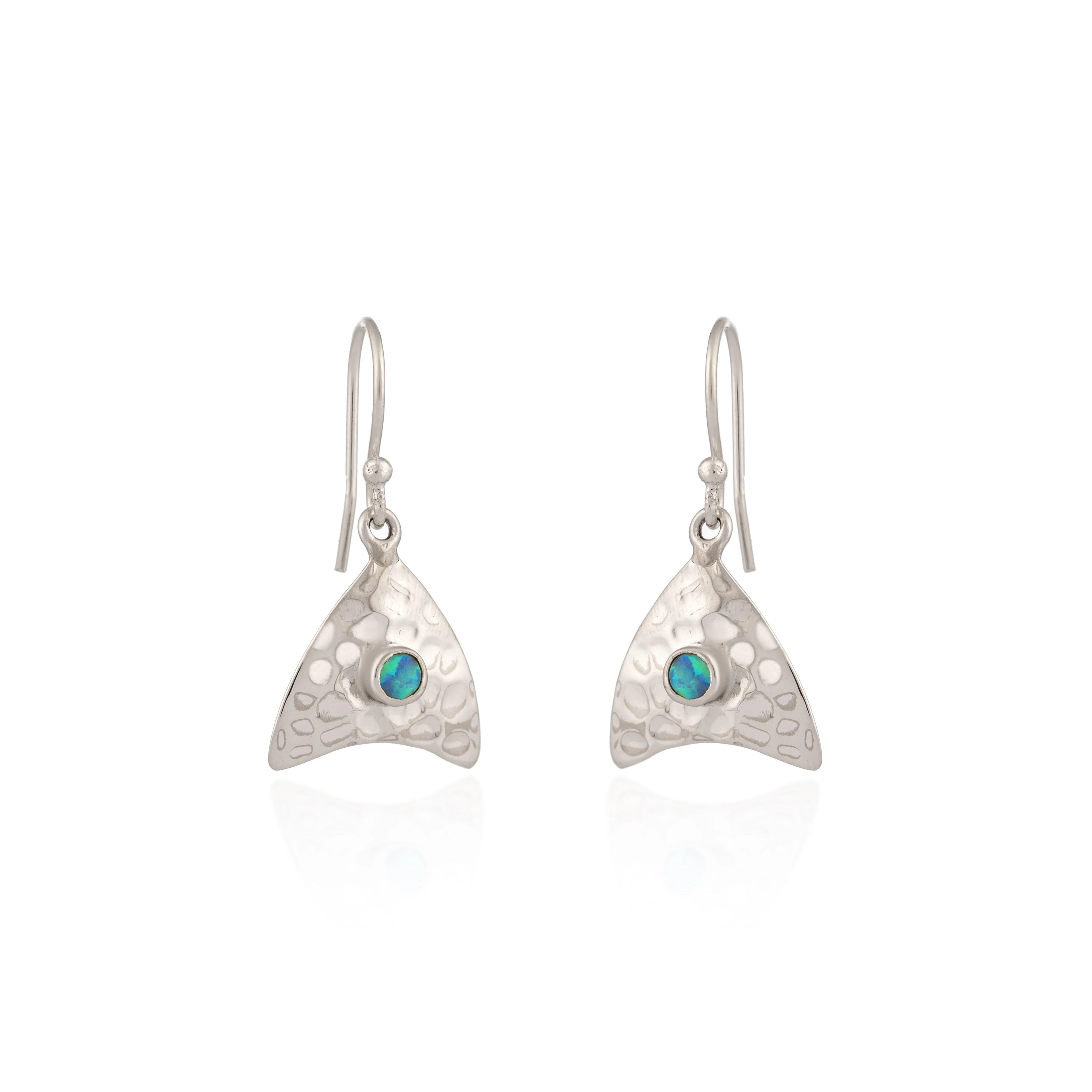 Fish Tail Opal Earrings