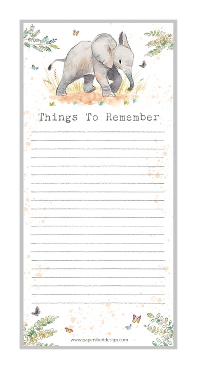 Magnetic Notepad Elephant Things To Remember