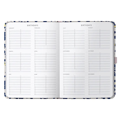 2026 A5 Diary Day-A-Page Planner | Navy Spray Print | Busy B