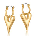 Daria Puff Heart Hoop Earrings