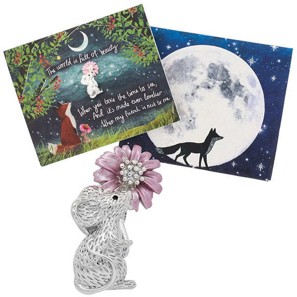 Fox Under The Moon Pin Friend/Beauty