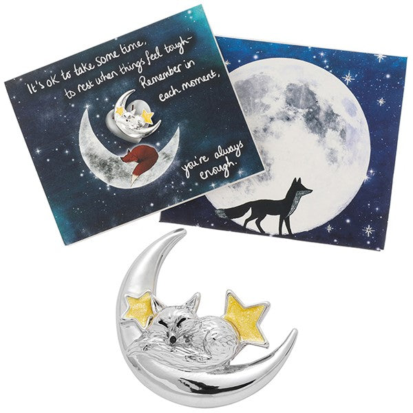 Fox Under The Moon Pin Take Some Time