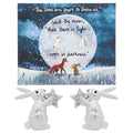 Fox Under The Moon Silver Plated Earrings Light / Dark