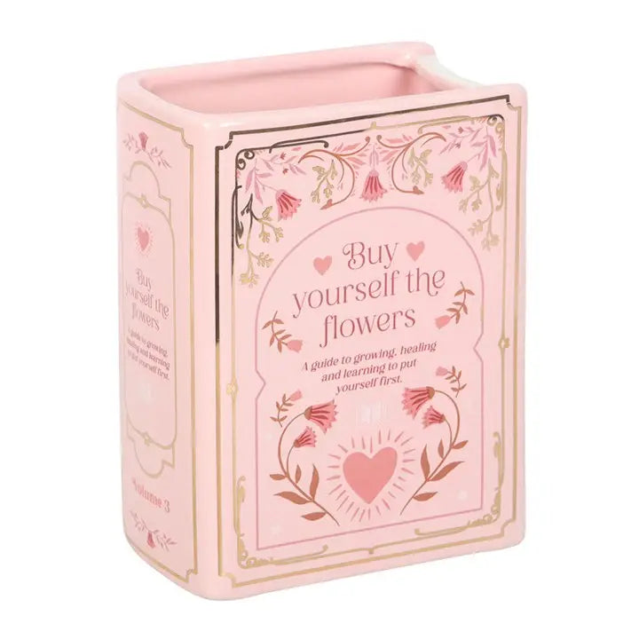 Pink Book Shaped Vase