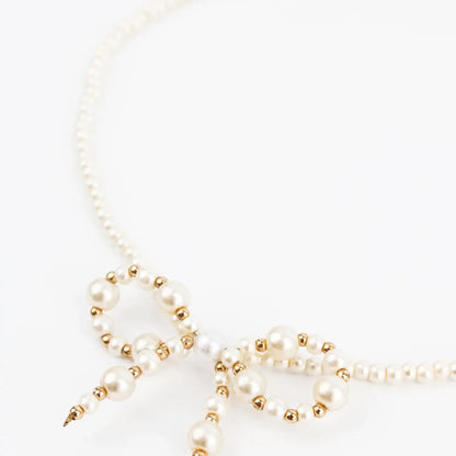 Pearl Bow Necklace