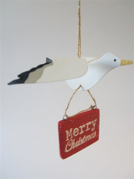 Seagull with red Merry Christmas