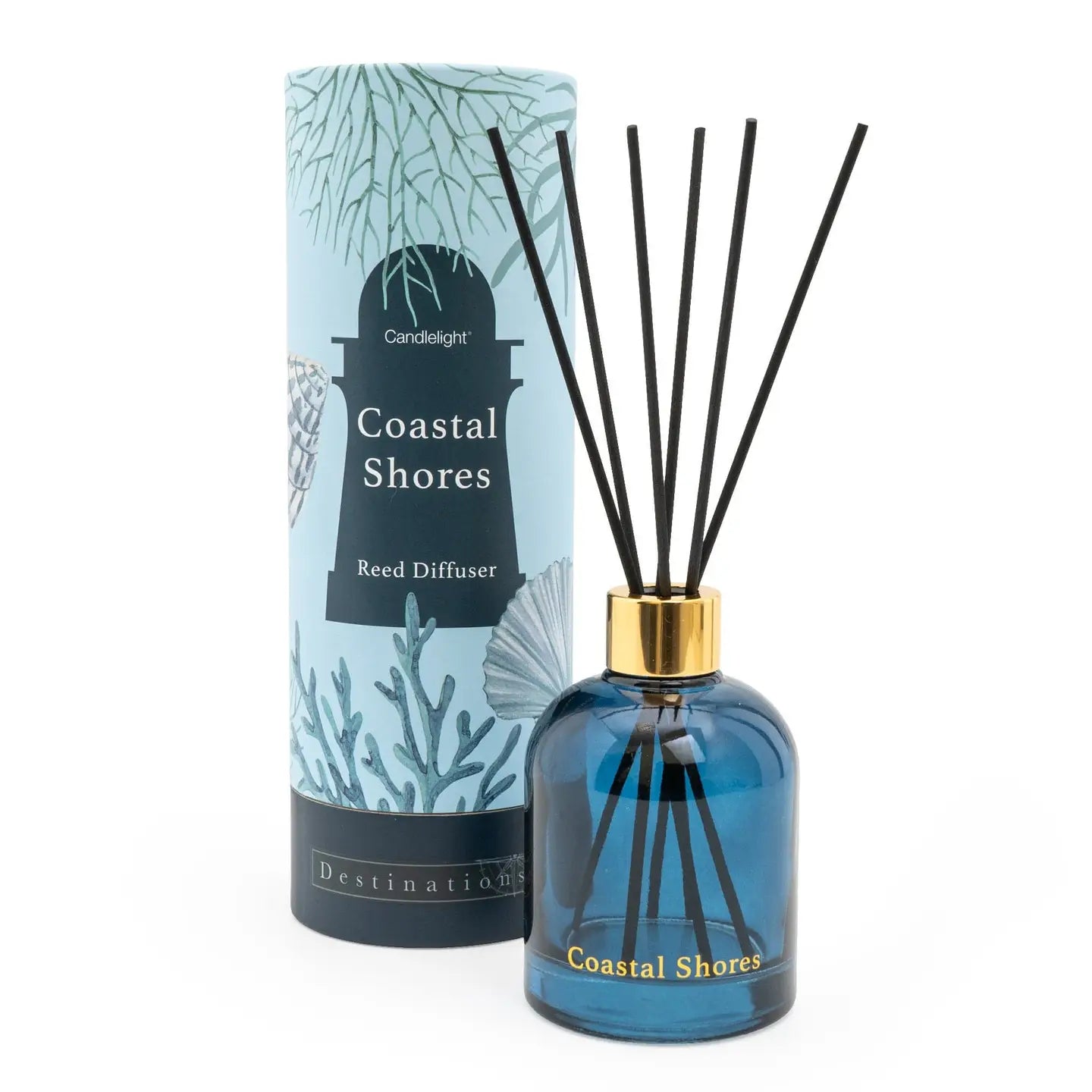 200ML Coastal Shores Reed Diffuser with Seasalt Scent 6PK