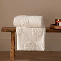 Snowflakes Faux Fur Throw Snow White