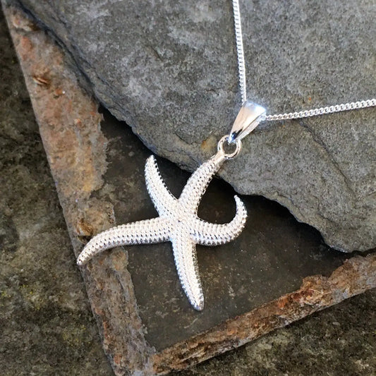 Starfish Pendant Silver Necklace