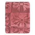 Fur Boucle Big Bows Throw Pink