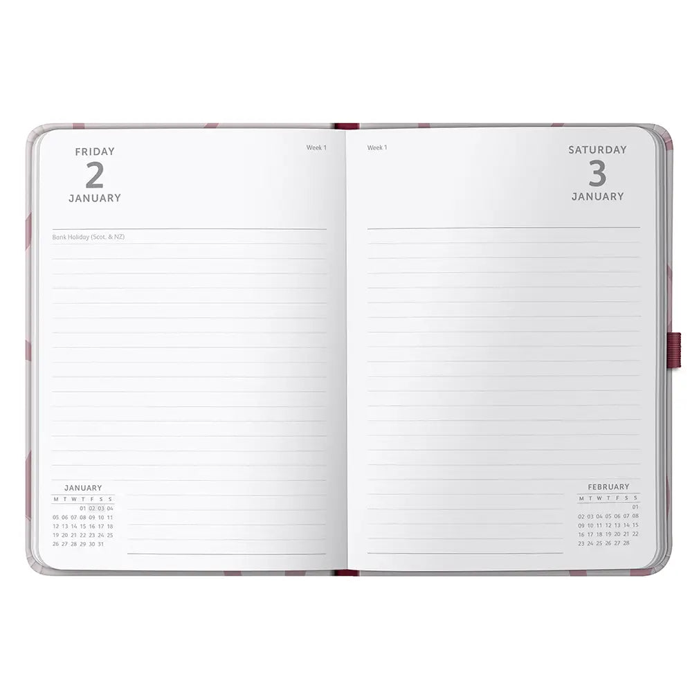 2026 A5 Diary Day-A-Page Planner | Pink Ribbon | Busy B